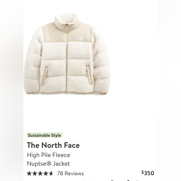 North Face Sherpa Puffer Sz Sm NWT - Picture 3 of 9